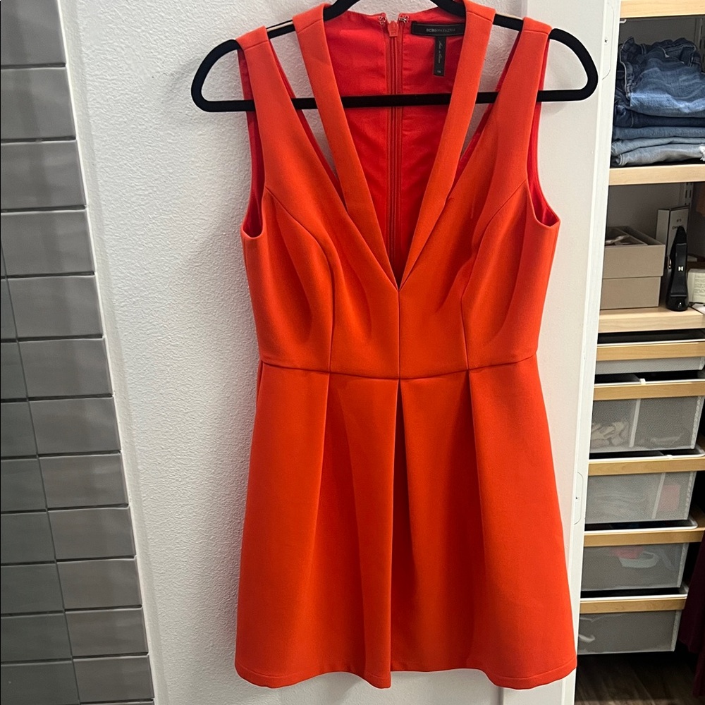 BCBGMaxAzria Vibrant Orange Mini Dress